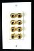 4 Speaker Wall Plate With Gold Plated Binding Posts