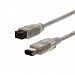 IEEE-1394 9P / 6P, Clear, Firewire Cable, 10 ft
