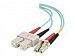 C2G / Cables to Go 21619 10 GB LC/SC Duplex 50/125 Multimode Fiber Patch Cable (5 Meters, Aqua)