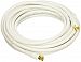Monoprice 104060 25-Feet RG6 75Ohm Quad Shield CL2 Coaxial Cable with F-Type Connector, White