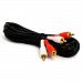 Black RCA Stereo Patch Male to Male Gold Plated Cable - 12 Feet