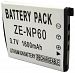 Zeikos ZE NP60 Rechargeable Lithium Replacement Battery White HEC0MD84N-1611