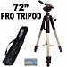 Professional PRO 72" Super Strong Tripod With Deluxe Soft Carrying Case For The Canon ES420V, ES300V, ES4000, ES410V, Elura 2MC Camcorders