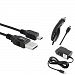 USB Data Cable + Rapid Car + Home Travel Charger for AT&T Motorola VA76r Tundra