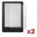 2-Pack Premium Reusable LCD Screen Protector with Lint Cleaning Cloth for Amazon Kindle DX E-Book Reader