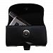 Gomadic Brand Horizontal Black Leather Carrying Case for the Motorola Tundra VA76r with Integrated Belt Loop and Optional Belt Clip