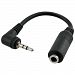 2.5mm Phone Headset Headphones to 3.5mm Adapter - Convert 2.5mm Headset to 3.5mm iPhone, Blackberry, Droid, Palm (Black)