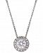 TruMiracle Diamond Halo Pendant Necklace in 14k White Gold (1/2 ct. t. w. )