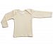 Baby Shirt, Long Sleeves, Organic Wool-Silk, Natural White, size 50-56/0-3 m