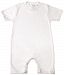 Baby Jay Unisex Baby Short Sleeve Short Leg Romper, White, 24-36 Months