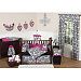 Hot Pink, Black and White Isabella Baby Changing Pad Cover by Sweet Jojo Designs