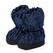 7AM Enfant 212 Soft -Soled Booties, Water Repellent Insulated and Quilted - Metallic Prussian Blue, Small
