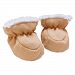 Trend Lab Tan Faux Fur and Satin Reversible Baby Booties