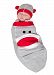 Cozy Cocoon "Super Easy Swaddling" Outfit with Matching Hat - Monkey, 3-6 Months