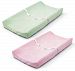 Summer Ultra Plush Change Pad Cover, Sage/Pink, 2 Count