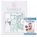 SwaddleDesigns SwaddleLite, Set of 3 Marquisette Swaddle Blankets, Premium Cotton Muslin, and The Happiest Baby DVD Bundle, SeaCrystal Lush Lite