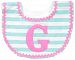 Mud Pie Baby-Girls Newborn G Girl Initial Bib, Pink, One Size