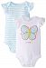 Babystarters Baby-Girls Newborn Lace Bodysuit 2 Pack, White, 6 Months