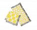 Bacati Ikat Muslin 2 Piece Security Blankets, Grey/Yellow