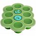 Silicone Baby Food Freezer Tray with Clip-on Lid by WeeSprout - Perfect Storage Container for Homemade Baby Food, Vegetable & Fruit Purees and Breast Milk - BPA Free & FDA Approved -Lifetime Guarantee (Green)
