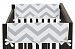 Gray and White Chevron Zig Zag Teething Protector Cover Wrap Baby boy girl Crib Side Rail Guards - Set of 2
