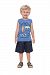 Toddler Boy Tank Top Little Boy Graphic Muscle Shirt Summer 1 Year -Blue Bravado