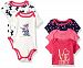 Juicy Couture Baby Girls' 5 Pack Bodysuit, Pink/Navy, 3-6 Months