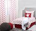 Bacati Stars Muslin 4 Piece Toddler Bedding Set, Red