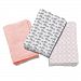Summer Infant SwaddleMe 3 Pack (SM) Swaddle Set, Muslin Follow The Heart Pink