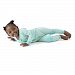 Baby deedee 1 Piece Cotton Long Sleeve Footless Romper Pajama, 6-12 Months, Mint
