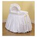 BabyDoll Pretty Ribbon Bassinet Liner/Skirt and Hood, Cream, 13"x29"