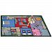 Joy Carpets Kid Essentials Active Play & Juvenile Creative Play House Rug, Multicolored, 7'8" x 10'9"