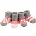 Copapa Baby Boys/girls 4-pair Baby Winter Cotton Socks Extral Thick Warm Ferry Quarter Socks (1-3 years) (Grey Pink)