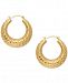 Textured Hoop Earrings in 14k Gold