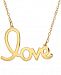 Scripted "love" Pendant Necklace in 14k Gold