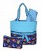 Ever Moda Sea Turtle Blue Quilted Diaper Bag with Change Pad