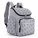 YuHan Oxford Baby Backpack Diaper Bag Diaper Pad Insulation Bag Fit Stroller Grey