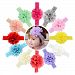 Welandtech Baby Girls Chiffon Flower Headbands Elastic Lace Hair Band 12 Value Pack