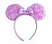 Rush Dance Mickey Minnie Mouse Birthday Party Favor Bow Accessories Headband (Light Pink Roses)