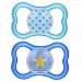 MAM Air Night Orthodontic Pacifier, 2 Pack, Boy, 6+ Months