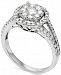 Diamond Double Halo Cluster Engagement Ring (7/8 ct. t. w. ) in 14k White Gold