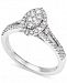 Diamond Marquise-Style Cluster Engagement Ring (1/2 ct. t. w. ) in 14k White Gold