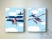 MuralMax - Vintage Airplanes Flying Theme - The Aviation Collection - Set of 2 - Size - 11 x 14