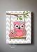 MuralMax - Chevron Nursery Owl Canvas Decor - Whimsical Owl Family Collection - Size - 8 x 10