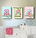 MuralMax - Swinging Family Owls Canvas Decor - Whimsical Owl Collection - Set of 3 - Size - 24 x 30