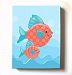 Under The Sea Ocean Theme - Stretched Canvas Nursery Wall Art Decor - Adorable Fish Design That Makes a Memorable Baby Gift Idea - High Quality 100% Wooden Frame Construction - Ready To Hang 12X16