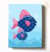 Under The Sea Ocean Theme - Stretched Canvas Nursery Wall Art Decor - Adorable Fish Design That Makes a Memorable Baby Gift Idea - High Quality 100% Wooden Frame Construction - Ready To Hang 20X24