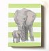 Modern Stretched Canvas Elephant Nursery Decor - Adorable & Unique Striped Animal Safari Wall Art Design - Memorable Baby Gift Idea - High Quality 100% Wooden Frame Construction - Ready To Hang 11X14