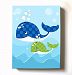 Under The Sea Ocean Theme - Stretched Canvas Nursery Wall Art Decor - Adorable Whale Design That Makes a Memorable Baby Gift Idea - High Quality 100% Wooden Frame Construction - Ready To Hang 11X14
