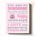 Adorable You Are My Sunshine Bedtime Story Rhyme - Woodland Owl Design - Stretched Canvas Nursery Wall Art Decor - Baby Gift idea - High Quality 100% Wooden Frame Construction - Ready To Hang 16X20